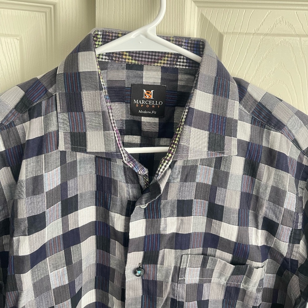 Marcello Sport modern fit Button size L (41-42) Down Business Casual.   #248 - Picture 3 of 14